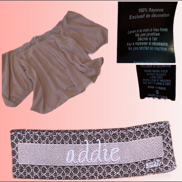 •Small Peasant Style Perfect Nude Blouse by Addie• - Picture 4 of 4